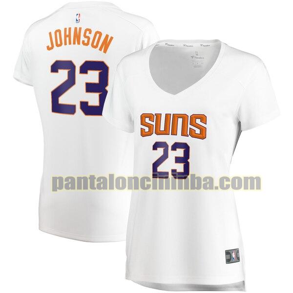 Maglia Donna basket Cameron Johnson 23 Phoenix Suns Bianco association edition