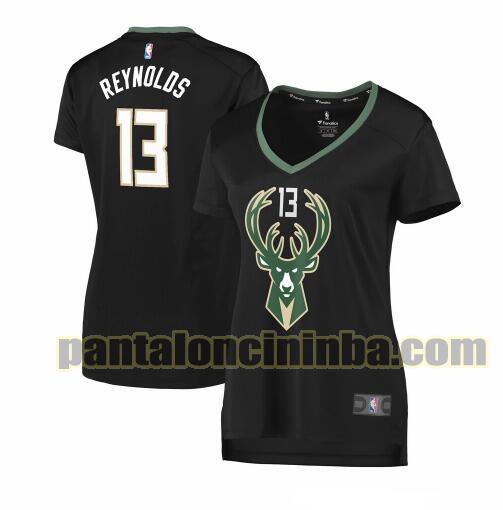 Maglia Donna basket Cameron Reynolds 13 Milwaukee Bucks Nero statement edition