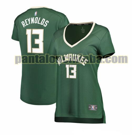 Maglia Donna basket Cameron Reynolds 13 Milwaukee Bucks Verde icon edition