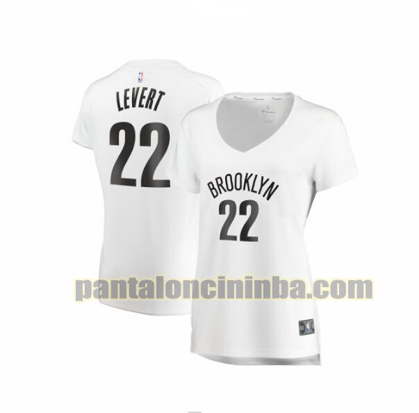 Maglia Donna basket Caris LeVert 22 Brooklyn Nets Bianco association edition