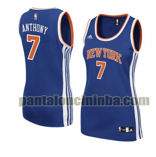 Maglia Donna basket Carmelo Anthony 7 New York Knicks Blu Replica