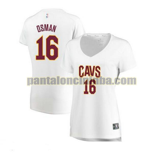 Maglia Donna basket Cedi Osman 16 Cleveland Cavaliers Bianco association edition