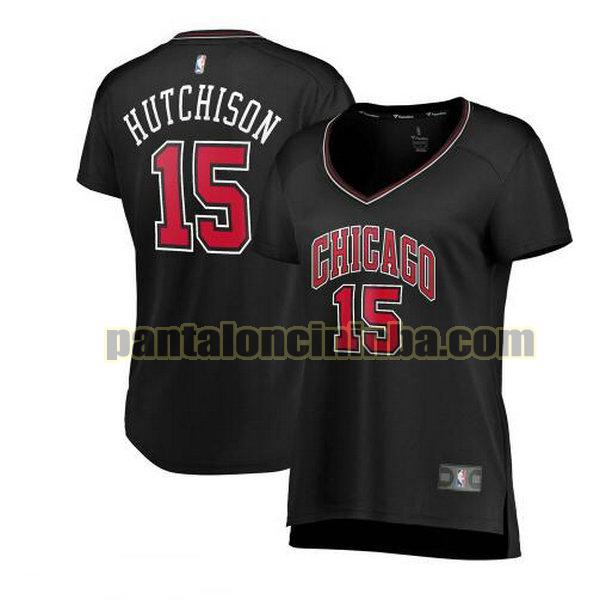 Maglia Donna basket Chandler Hutchison 15 Chicago Bulls Nero statement edition