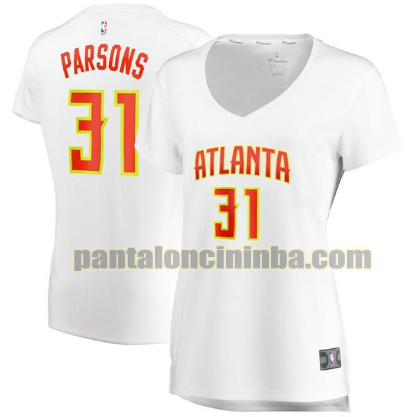 Maglia Donna basket Chandler Parsons 31 Atlanta Hawks Bianco association edition