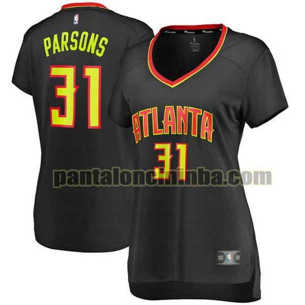 Maglia Donna basket Chandler Parsons 31 Atlanta Hawks Nero icon edition