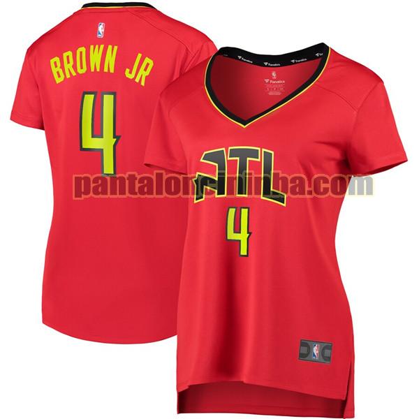 Maglia Donna basket Charlie Brown Jr 4 Atlanta Hawks Rosso statement edition