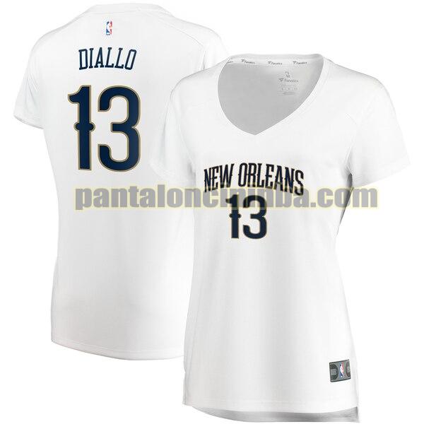 Maglia Donna basket Cheick Diallo 13 New Orleans Pelicans Bianco association edition