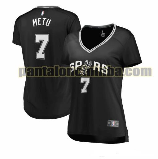 Maglia Donna basket Chimezie Metu 7 San Antonio Spurs Nero icon edition