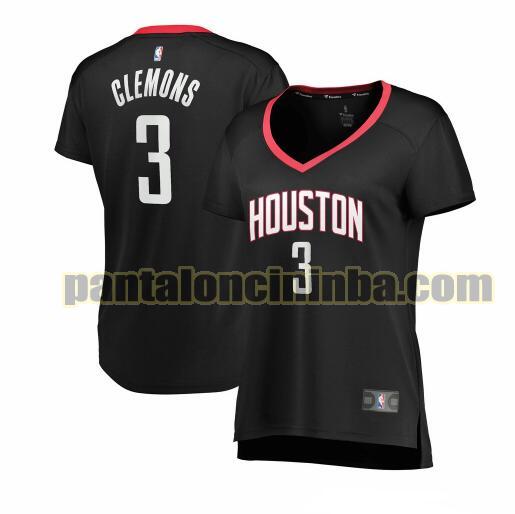 Maglia Donna basket Chris Clemons 3 Houston Rockets Nero statement edition