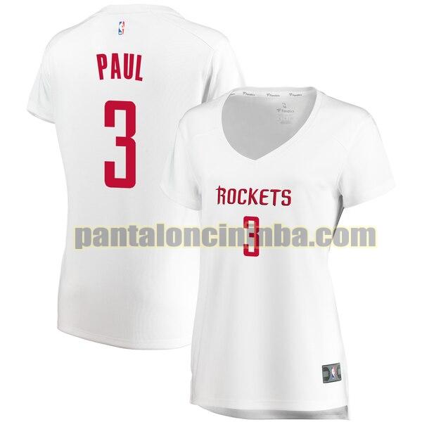 Maglia Donna basket Chris Paul 3 Houston Rockets Bianco association edition