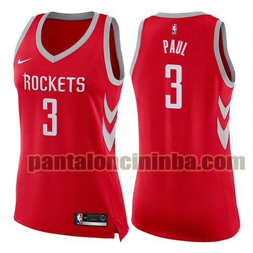 Maglia Donna basket Chris Paul 3 Houston Rockets Rosso Icon 2017-18