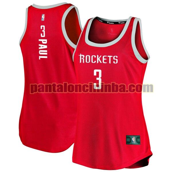 Maglia Donna basket Chris Paul 3 Houston Rockets Rosso clasico