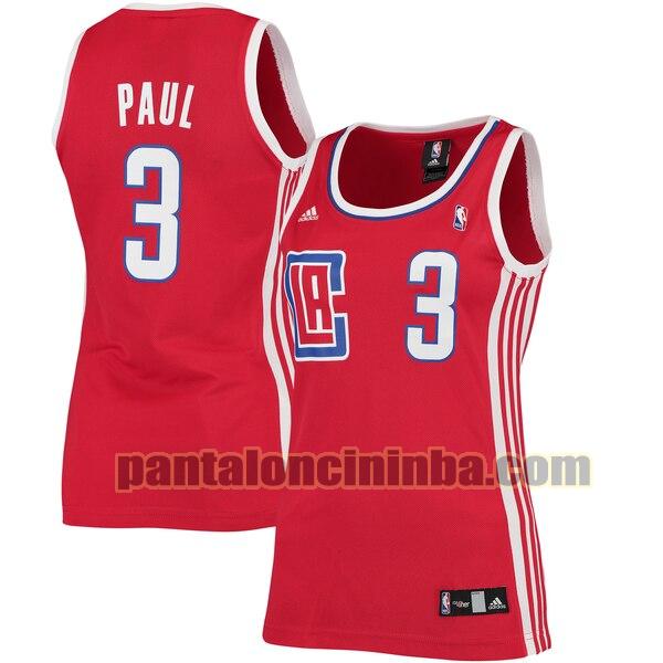 Maglia Donna basket Chris Paul 3 Los Angeles Clippers Rosso Replica