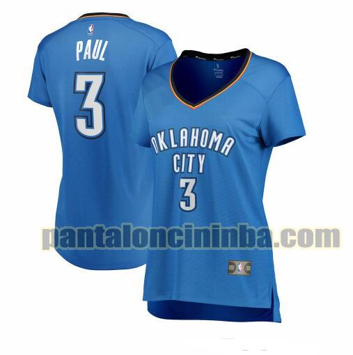 Maglia Donna basket Chris Paul 3 Oklahoma City Thunder Blu icon edition