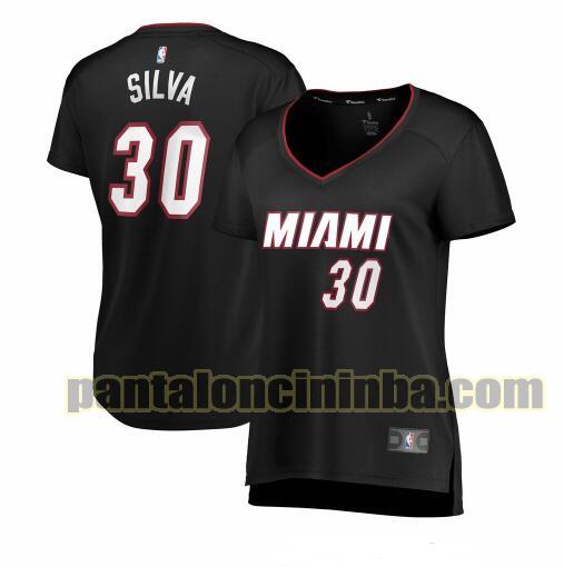 Maglia Donna basket Chris Silva 30 Miami Heat Nero icon edition