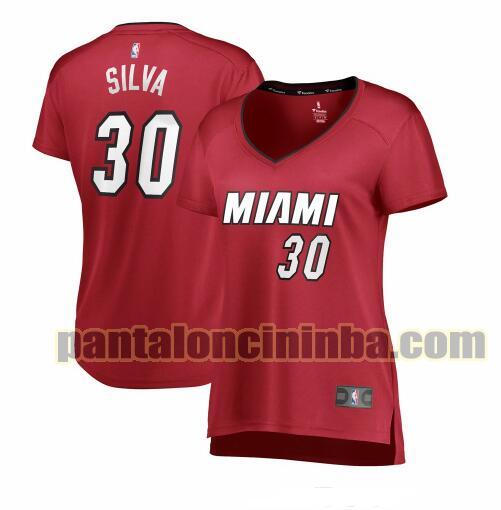 Maglia Donna basket Chris Silva 30 Miami Heat Rosso statement edition