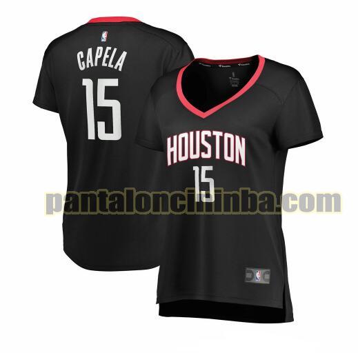 Maglia Donna basket Clint Capela 15 Houston Rockets Nero statement edition