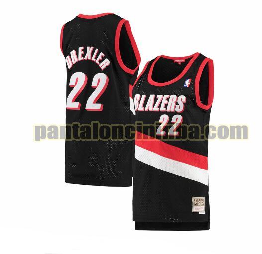 Maglia Donna basket Clyde Drexler 22 Portland Trail Blazers Nero hardwood classics