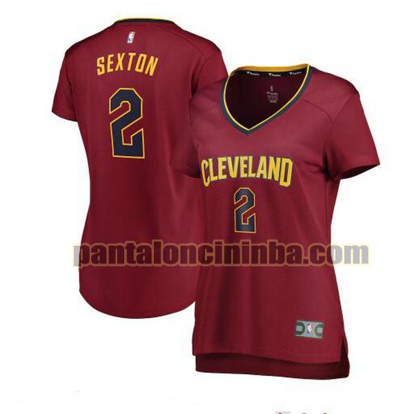 Maglia Donna basket Collin Sexton 2 Cleveland Cavaliers Rosso icon edition