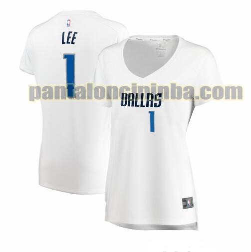 Maglia Donna basket Courtney Lee Dallas 1 Dallas Mavericks Bianco association edition