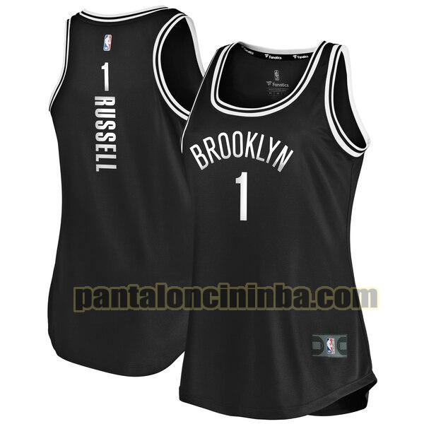 Maglia Donna basket D'Angelo Russell 1 Brooklyn Nets Nero icon edition