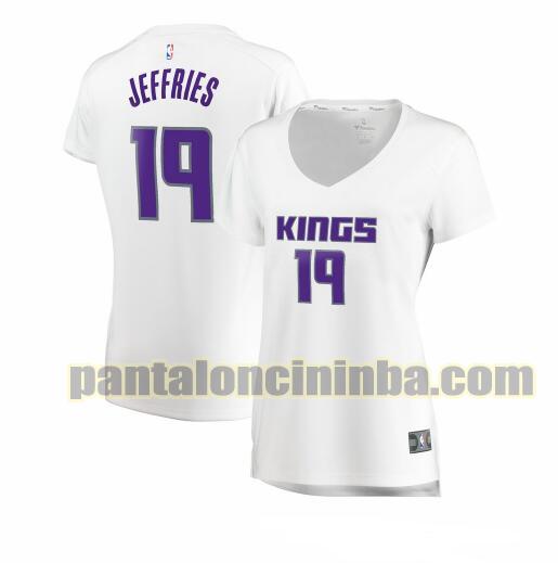 Maglia Donna basket DaQuan Jeffries 19 Sacramento Kings Bianco association edition