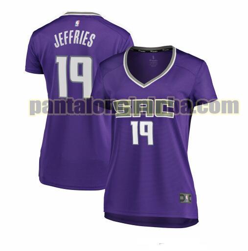 Maglia Donna basket DaQuan Jeffries 19 Sacramento Kings Porpora icon edition