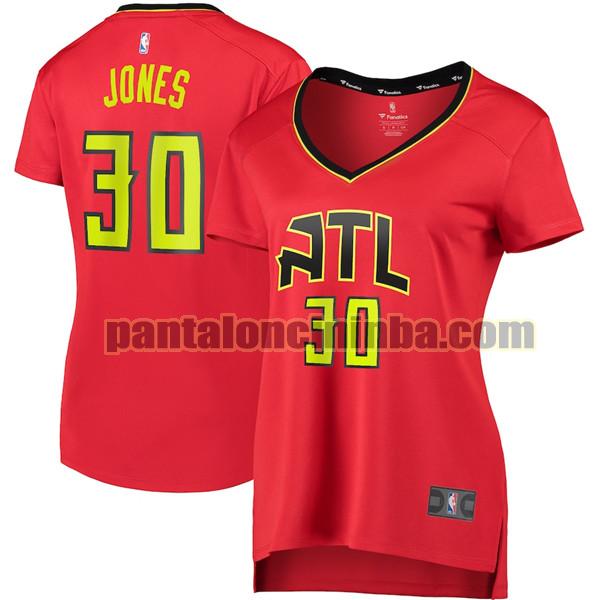 Maglia Donna basket Damian Jones 30 Atlanta Hawks Rosso statement edition