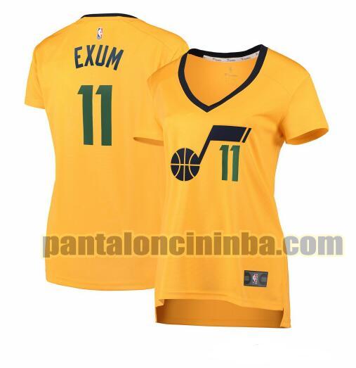 Maglia Donna basket Dante Exum 11 Utah Jazz Giallo statement edition