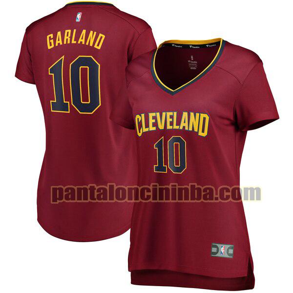 Maglia Donna basket Darius Garland 10 Cleveland Cavaliers Rosso clasico