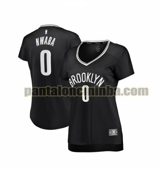 Maglia Donna basket David Nwaba 0 Brooklyn Nets Nero icon edition