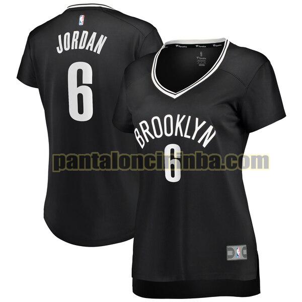 Maglia Donna basket DeAndre Jordan 6 Brooklyn Nets Nero icon edition