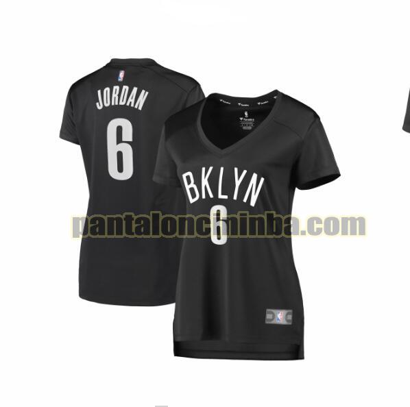 Maglia Donna basket DeAndre Jordan 6 Brooklyn Nets Nero statement edition