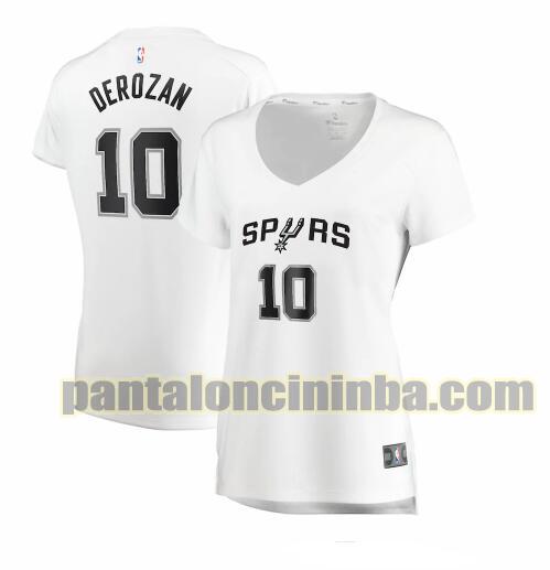 Maglia Donna basket DeMar DeRozan 10 San Antonio Spurs Bianco association edition