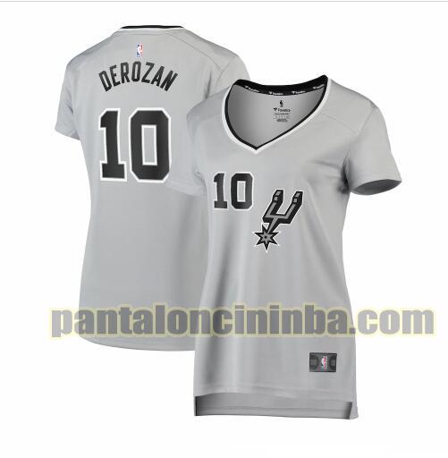 Maglia Donna basket DeMar DeRozan 10 San Antonio Spurs Grigio statement edition