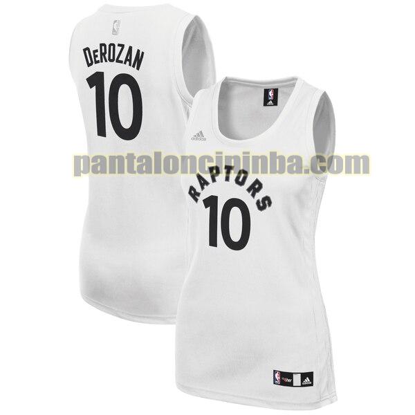 Maglia Donna basket DeMar DeRozan 10 Toronto Raptors Bianco Replica