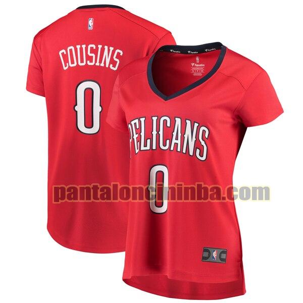 Maglia Donna basket DeMarcus Cousins 0 New Orleans Pelicans Rosso statement edition