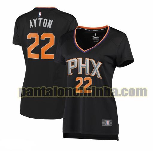 Maglia Donna basket Deandre Ayton 22 Phoenix Suns Nero statement edition