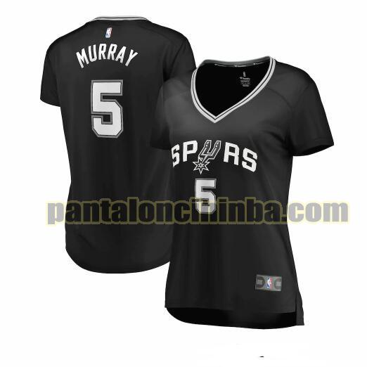 Maglia Donna basket Dejounte Murray 5 San Antonio Spurs Nero icon edition