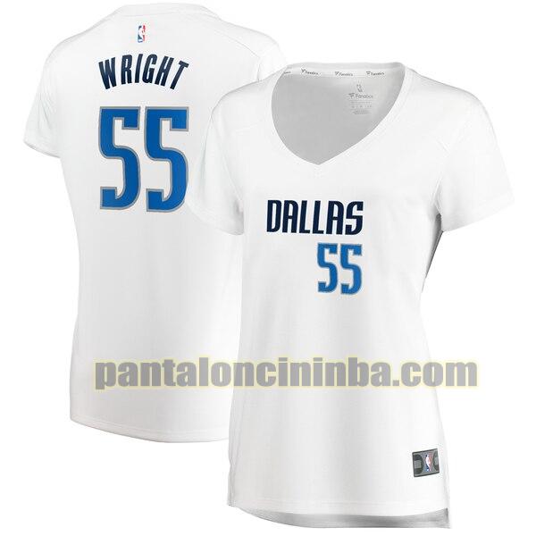 Maglia Donna basket Delon Wright 55 Dallas Mavericks Bianco association edition