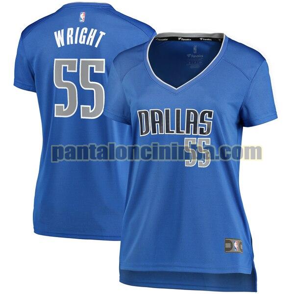 Maglia Donna basket Delon Wright 55 Dallas Mavericks Blu icon edition