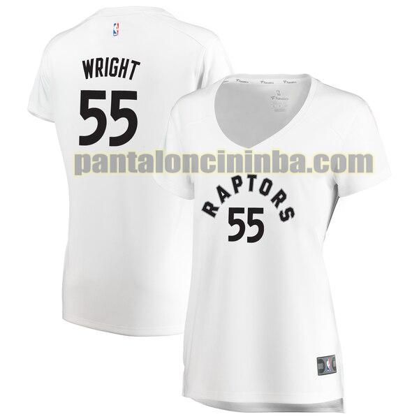 Maglia Donna basket Delon Wright 55 Toronto Raptors Bianco association edition