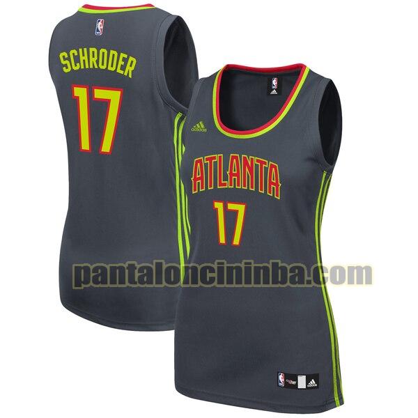 Maglia Donna basket Dennis Schroder 17 Atlanta Hawks Grigio Replica