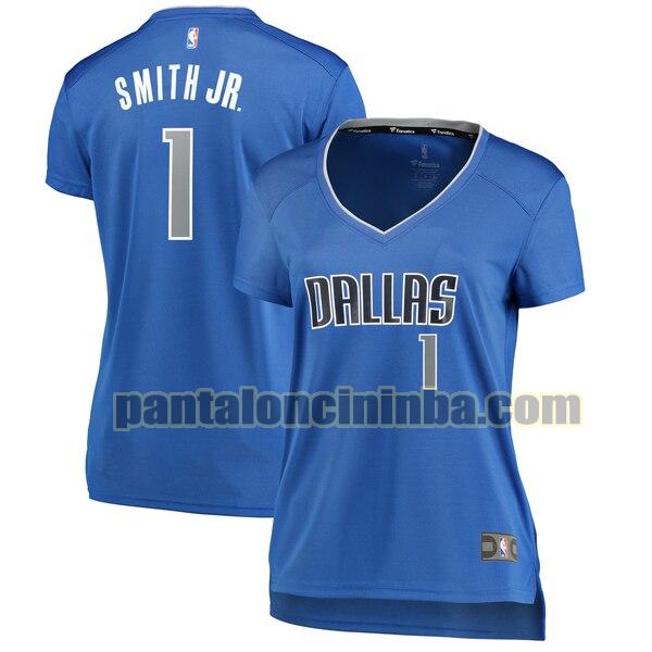 Maglia Donna basket Dennis Smith 1 Dallas Mavericks Blu Replica