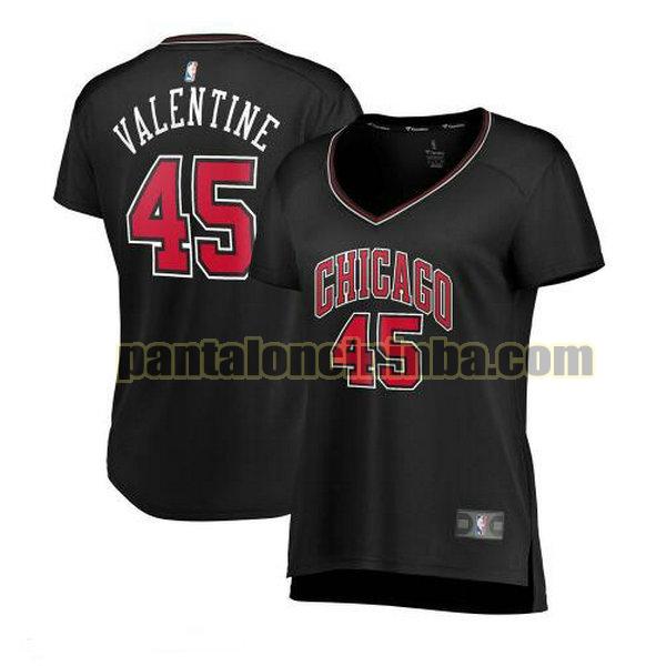 Maglia Donna basket Denzel Valentine 45 Chicago Bulls Nero statement edition