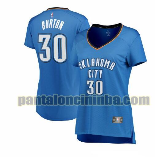 Maglia Donna basket Deonte Burton 30 Oklahoma City Thunder Blu icon edition