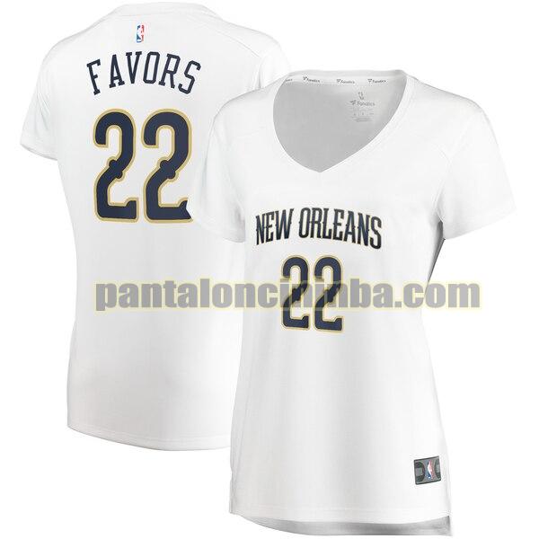 Maglia Donna basket Derrick Favors 22 New Orleans Pelicans Bianco association edition