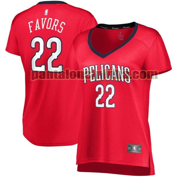 Maglia Donna basket Derrick Favors 22 New Orleans Pelicans Rosso statement edition