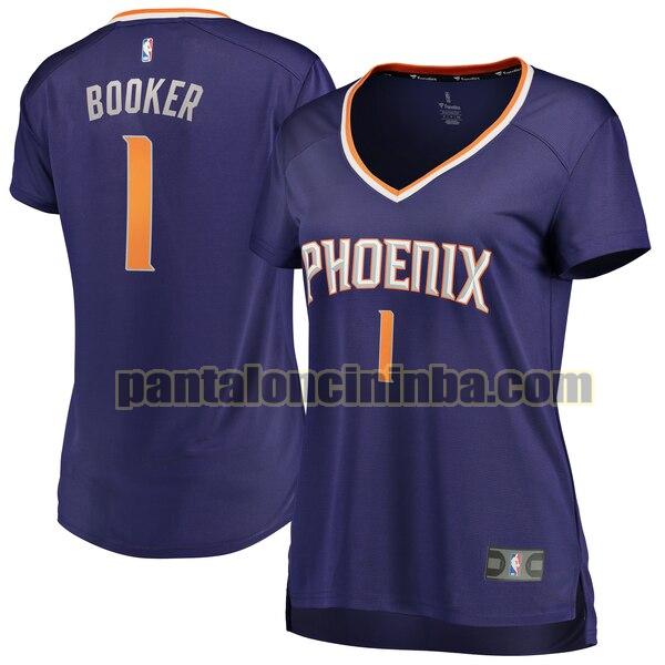 Maglia Donna basket Devin Booker 1 Phoenix Suns Porpora icon edition