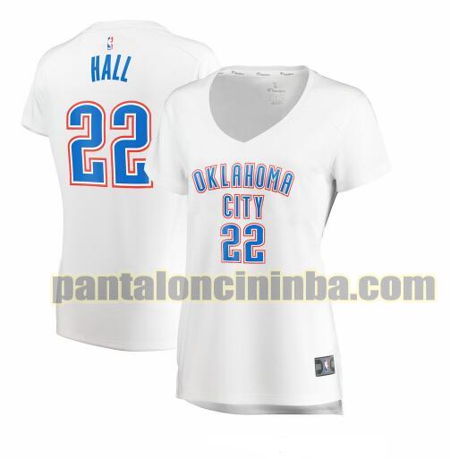 Maglia Donna basket Devon Hall 22 Oklahoma City Thunder Bianco association edition